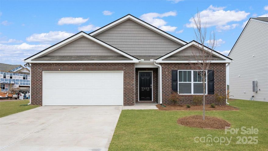 The Cali is a spacious and modern single-story home designed with open-concept living in mind. This home features four bedrooms, two bathrooms, and a two-car garage. Upon entering the home, you'll be greeted by an inviting foyer that leads directly into the heart of the home. This open plan features living room, dining room, and well-appointed kitchen. The kitchen is equipped with a corner walk-in pantry, stainless steel appliances, and a large island with a breakfast bar, making it perfect for both cooking and casual dining. The Cali also features a primary suite, complete with a large walk-in closet and a primary bathroom with dual vanities, Garden tub and separate shower. The additional three bedrooms and secondary bathroom are located at the opposite end of the home, providing optimal privacy for both you and your guests. In the rear of the home is a covered porch that is ideal for outdoor entertaining. The Cali is the perfect place to call home.