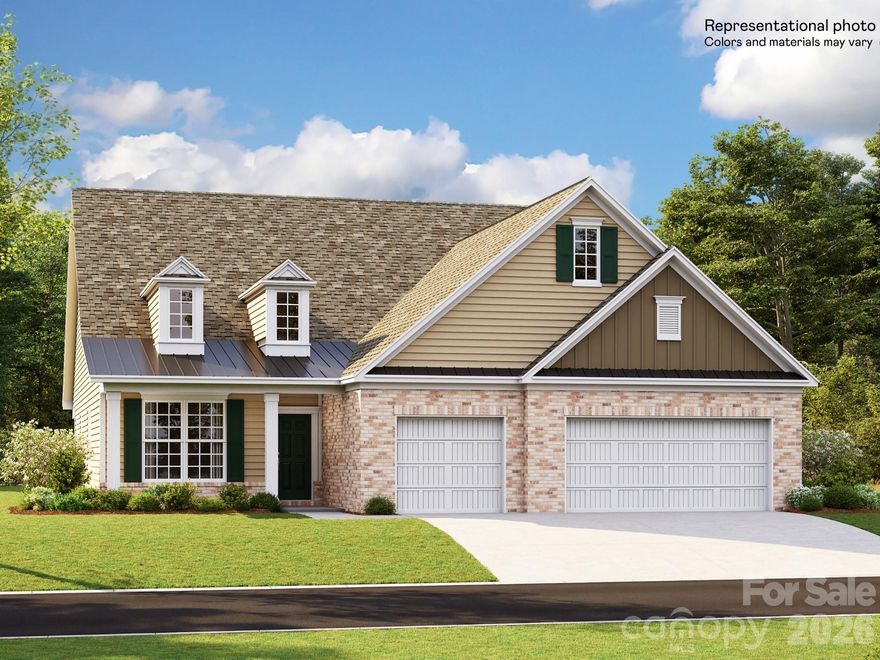 The Garland floorplan is a new single-story home design that combines comfort and elegance. It features a formal living and dining room for entertaining, a family room with a fireplace for casual gatherings, a covered porch, three-car garage and a sunroom for indoor-outdoor living. Two secondary bedrooms and a lavish owner’s suite are made for rest and relaxation. Plus, our signature Everything's Included program means you will get a gourmet kitchen with double ovens and cooktop, quartz or granite kitchen countertops, subway tile backsplash, ceramic tile, luxury vinyl plank flooring throughout the home, and a gas fireplace (per plan). Roselyn is a master-planned community offering exclusive ranch homes designed for active adults!