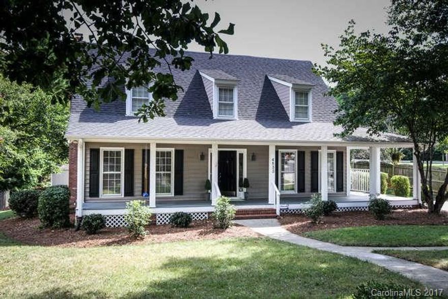 A Motivated Seller offers their Beautiful S. Charlotte Carmel area home to a new lucky owner.  A 3 sided wrap around porch with over 700 SF of space is a highlight of Yr. round outdoor living. Gleaming Hardwoods, SS Appliances, walk in closets in all BR's  and Improvements include: new HVAC, WH, Dishwasher, light fixtures, ceiling fans, carpet, & fresh neutral paint. Inside Hwy 51-close to SouthPark, Uptown, Ballantyne,
 & I-485.  Move in ready and Priced to sell with this huge Price Drop.