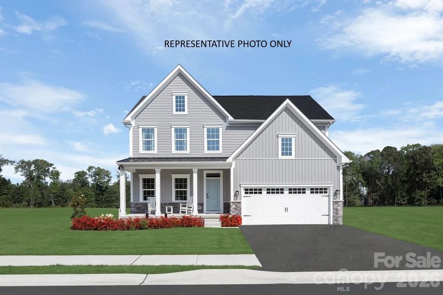 Welcome to the Anderson—where thoughtful design meets everyday comfort. This beautifully crafted home offers a flexible layout that adapts to your lifestyle. Enjoy a chef-inspired kitchen featuring a large island, quartz countertops, wall tile backsplash, range, and upgrade options available like a wall oven and premium dishwasher. 42" cabinetry and Nickel Finish hardware add a touch of elegance. The spacious dining area and great room—
complete with upgraded LVP flooring and LED lighting—are perfect for gatherings. The main-level owner’s suite is a private retreat with dual vanities, a center cabinet extension, Roman shower and/or tub Option, framed door, and linen closet. A cozy front study offers space for work or creativity. The garage entry includes a coat closet with the laundry room conveniently located on the main floor. Upstairs, find two large bedrooms, a versatile loft (or optional bonus room), and space for an additional bath. Need more storage? The unfinished attic has you covered. Relax on the covered rear porch or add a fireplace for cozy evenings.