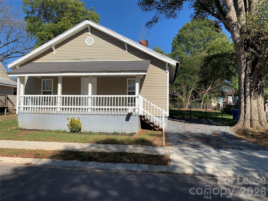 Bright and Airy 2 Bed  1 Bath  House, Freshly Painted, W/ Front Porch, Large Eat-In Kitchen, Refrigerator.  Pets allowed but to be approved on a case-by-case basis, Large Back Yard, w/ Locked & Lighted Large Shed.  $300/ nonrefundable pet fee, No smokers.   $45 application fee for all individuals over the age of 18 who will occupy the property. Background/eviction/credit/employment-income verification with acceptable scores and reports is required.