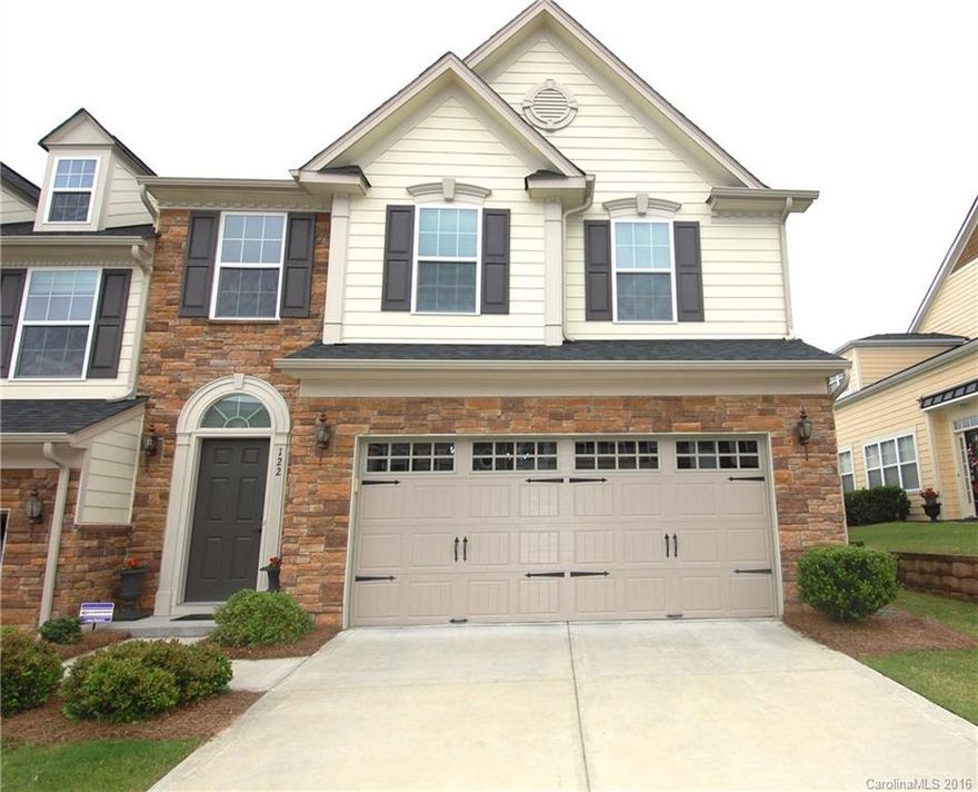 Town Home in sought after Tega Cay! The kitchen boasts flowing granite countertops, SS appliances, & beautiful cabinetry! The master bedroom is located on the main level & features a luxurious tray ceiling! The master bathroom offers dual vanities & tile shower! The loft is open & large enough for any activities! The home also features walk-in attic storage, tankless hot water heater, &  fabulous garage! Tega Cay is an amazing community w/ plenty of activities!