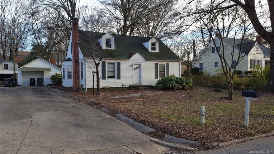 Priced to sell:  Listed just below tax value, this cozy cape cod is in a great location just off Union St. near downtown Concord NC.  Lots of potential.  The upstairs attic space has been remodeled into a huge open area which could be used as a 3rd bedroom, office or bonus room.  Detached garage & shed.