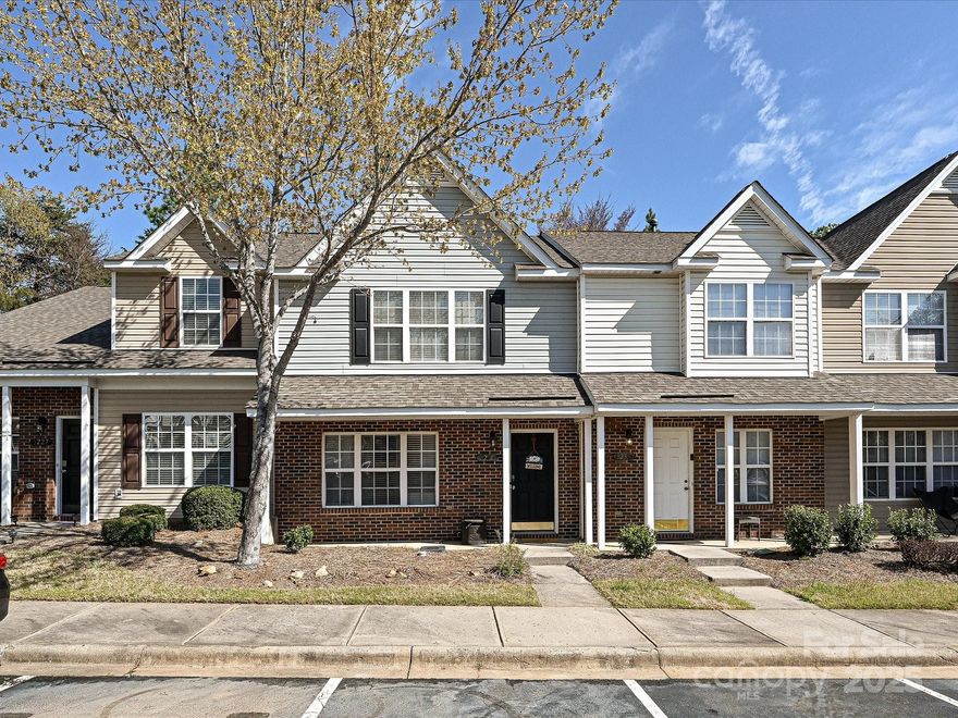 Beautiful, upgraded townhome in booming university area! Cute covered front porch and a private rear patio with trees for all your entertaining needs. This home offers an Open living room and dining area with gas fireplace. The new updated Kitchen offers Granite counter tops an island, large pantry, stainless steel appliances and so much more. Lots of storage in this carefree living home! Upper-level features two large primary bedrooms each with vaulted ceilings and walk in closets. Back patio backs up to the woods. Move in ready!!
This home is perfectly located just minutes from UNCC, major highways, shopping centers, light rail access, medical facilities, banks, grocery stores, and Concord Mills.