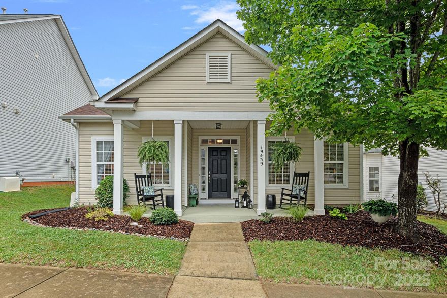 Welcome to this beautifully maintained and move-in ready ranch nestled in the sought after Heritage Green neighborhood in Cornelius. Inside you will find an updated kitchen with granite countertops, a refreshed primary bathroom with a tiled shower, and a cozy living room centered around a gas fireplace, perfect for relaxing evenings at home. Out front you will find a covered rocking chair porch and out back you will love the fenced in yard and patio perfect for entertaining. Heritage Green offers a true community feel with amenities including a neighborhood pool, clubhouse, playground, sidewalks, and more. All of this just minutes from downtown Cornelius, Birkdale Village, Lake Norman, and a variety of shopping and dining options. Don’t miss this fantastic opportunity to enjoy easy, one-level living in an unbeatable location! Showings start Saturday morning 8/9.