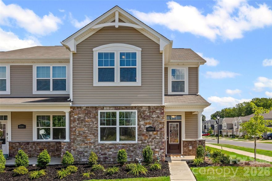 This gently lived-in, like-new residence offers an abundance of natural light throughout, thanks to its premium end-unit placement. Step into a spacious and thoughtfully designed interior featuring a stunning kitchen with a large island, sleek quartz countertops, a generous walk-in pantry, and a convenient drop zone perfect for organizing daily essentials.

Upstairs, you'll find a second living area ideal for relaxing or entertaining, complete with access to a sought-after private outdoor deck. Each bedroom is comfortably sized, offering ample space and storage. The home’s layout is perfect for both everyday living and hosting guests. Yard maintenance is included in the HOA.

Located just 30 minutes from Uptown Charlotte and a short drive to the restaurants, shopping, and entertainment of Steele Creek, this townhome combines suburban tranquility with urban convenience.

Don’t miss your chance to own this bright, spacious, and stylish home.