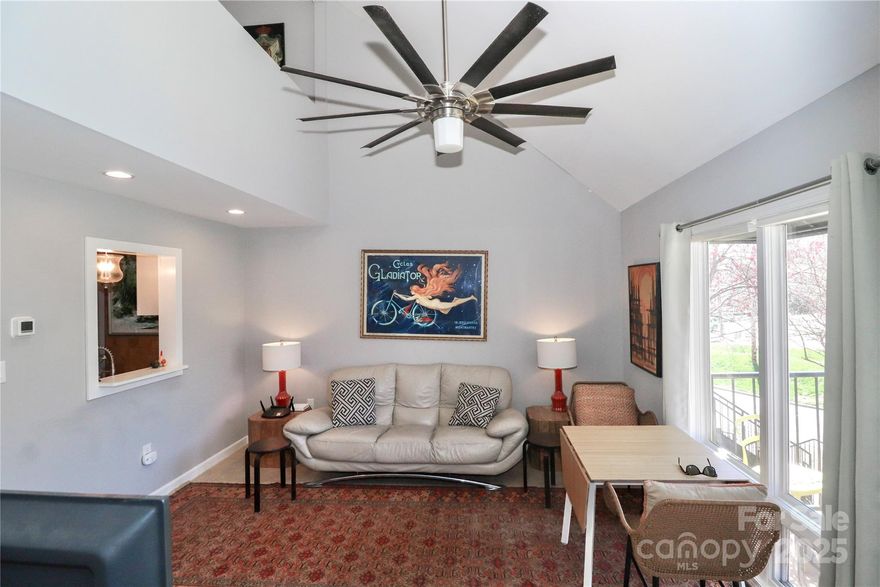 Motivated seller is offering $5000 in closing costs with acceptable offer. Don't miss this RARE opportunity to own a unique and beautifully updated condo in the heart of downtown Davidson! One of only seven units in this prime location, this gem is within walking distance to shops, restaurants and all Davidson has to offer. Not to mention all that comes with living near Davidson College! 2 story living room has tile flooring. Primary bedroom and bath on the main level and an open loft area perfect for an office or bedroom. Covered porch in front, small terrace in back. Washer, dryer and refrigerator included. HOA covers water, sewer and trash. 2 parking spaces included. Two large storage closets upstairs.