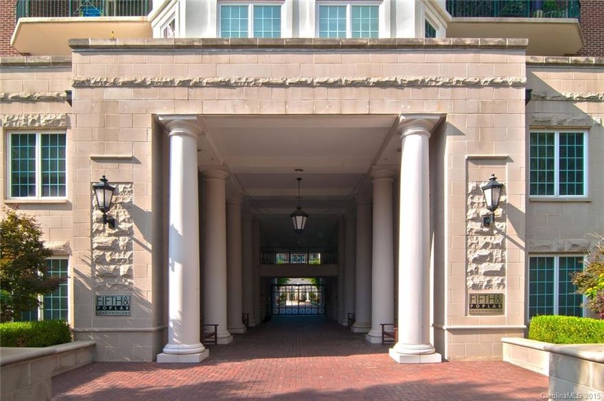 Luxury Living at THE Uptown Address!! Oversized 1 Bedroom Condo; Larger Than Some 2 Bedroom Units In The Building! HUGE Columned Balcony Overlooking Beautifully Landscaped 1 Acre Courtyard & Pool! Gleaming Hardwoods, Granite Counters, Stainless Steel Appliances. Resort Style Amenities: 24/7 Concierge Service, Starbucks Coffee Bar, Business Center, Media/Billiards Lounge, Fitness Center, Fireside Library/Lounge, Putting Green, Secured Parking...Even An In-Building Harris Teeter Market!