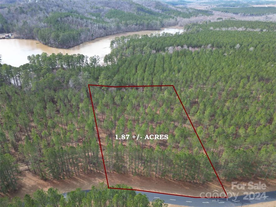 Beautiful 1.87 ACRE WATERFRONT LOT IN GATED BLEWETT FALLS LAKE NEIGHBORHOOD!  Build your dream home or weekend getaway on the Lake!  Relatively flat lot with a gentle slope to the water.  Spencer Pointe offers lots of outdoor recreation.  Walking the private roads throughout the neighborhood overlooking Blewett Falls Lake,  Swimming, Fishing, hunting, boating and/or water skiing.  Located within 15 minutes of the 8,500 AC Pee Dee National Wildlife Refuge.  Also conveniently located 2 hours from the beach and 2.5 hours from the mountains.

Buyer responsible for soil evaluation & county permitting required for construction.