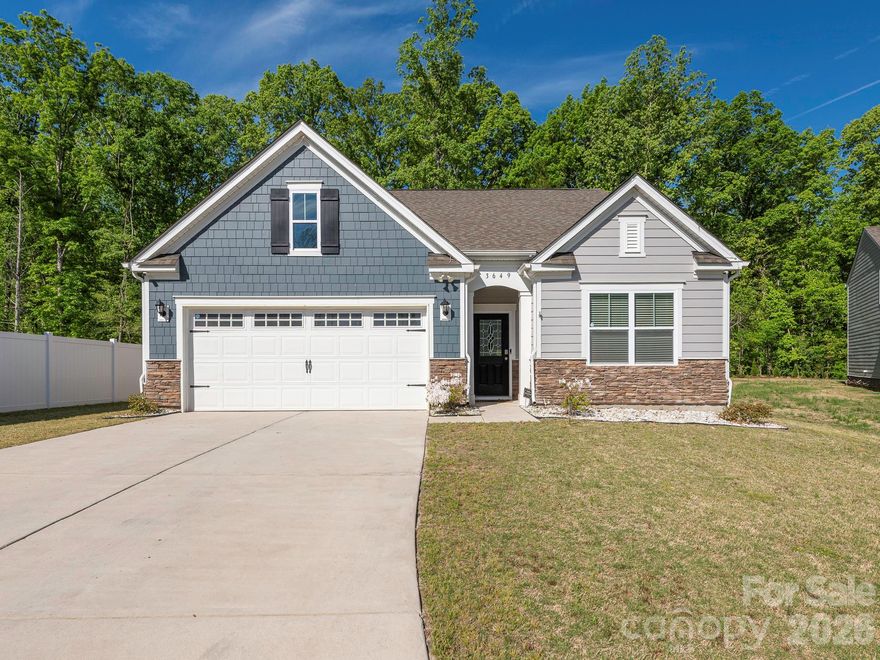 Highly desired location of Mt Holly and Belmont! Azalea Ridge is conveniently located just 2 miles from downtown Mt. Holly, 5 miles from I-85 and I-485, and only 20 minutes from Uptown Charlotte and Airport.
Located on a quiet cul-de-sac, this well-maintained ranch home offers both comfort and upgraded security features throughout. The property is fully enclosed with a 6-ft vinyl privacy fence, providing added privacy and usability of the outdoor space.

The home is equipped with a comprehensive security system, including recording CCTV cameras with DVR, ADT impact sensors on all windows, and crash sensors on all doors and garage doors for enhanced peace of mind. Additional safety features include water leak detection and carbon monoxide monitoring.

Enjoy outdoor living with approximately 250 feet of Govee all-weather smart lighting, perfect for year-round ambiance and entertaining. Inside, the home features modern Deako smart switches installed throughout, adding convenience and functionality.

Primary bedroom offers a shower/tub combination with an upgraded tub.

Directly across the street, you’ll find access to a nature walking trail that leads to the community playground, offering a great blend of outdoor recreation and convenience. 

One of only 10 ranch-style homes in a community of 136 homes.

Schedule your showing today!