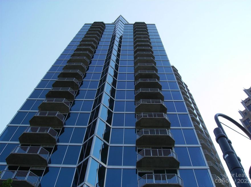 Wake Up to 25th Floor City Views in the Heart of Uptown!  Immaculate 1 BR/1 BA in the Avenue Condominiums- move right in!  Designer building with 24-7 concierge service, 10th floor open air pool overlooking Uptown, fitness center, recreation area- all built into the rent- wow!  Unit has all stainless steel appliances, granite countertops, new carpet in bedroom, tile backsplash, modern chic look.  Located within walking distance of all Uptown amenities- Panthers Stadium, Spectrum Center, restaurants, bars, parks, museums, etc.   Comes with reserved spot in the parking deck as well.  Most pets OK.  Monthly HOA dues included in the rent.  Be where it all happens- Available now!