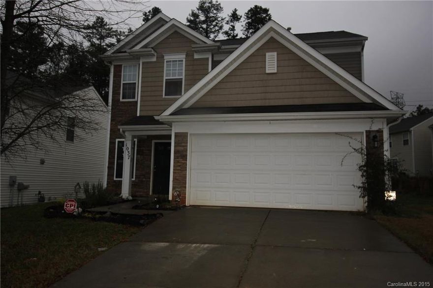 This beautiful home features stone accents on the exterior. The large, open floor plan includes a family room with air stone surrounding fireplace.  A loft and 3 bedrooms are up, including the master with vaulted ceilings and walk in closet.  Home includes water filtration system. Home warranty included.