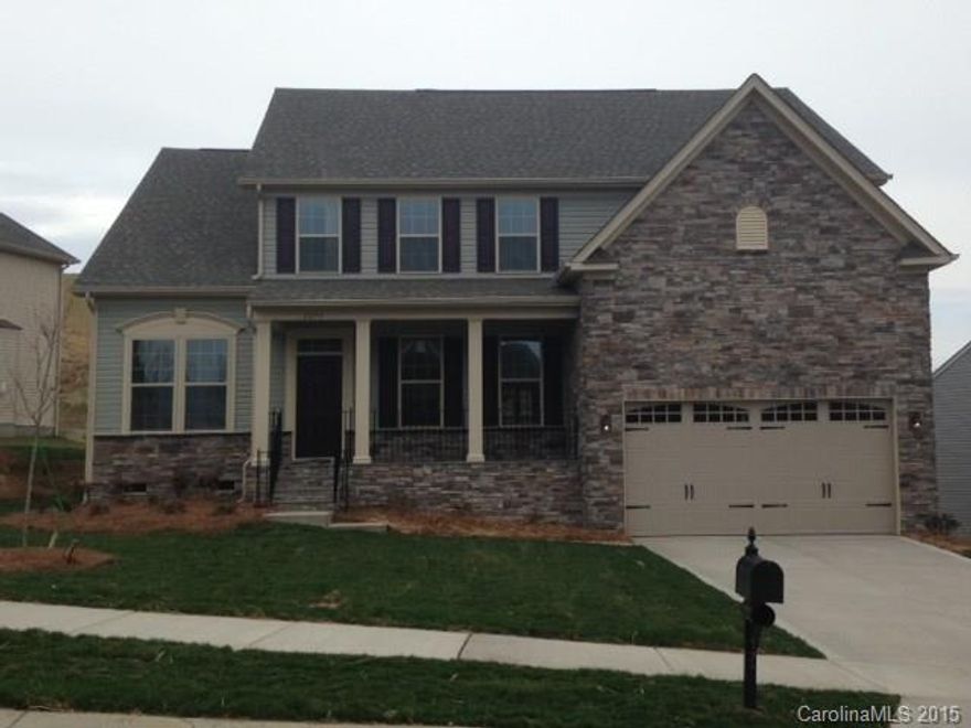 Beautiful home charming porch & stone accents. Walk-in finished storage & oversized garage. Beautiful outdoor fire pit area. Family entry/mud leads into the kitchen and morning rm. 42" cabinets, stainless steel appliances and a gourmet island. Master bathroom has decorative ceramic tile, granite c-tops, oversized shower w/ dual shower heads and dual seats. Distressed hardwoods in foyer, great room, kitchen, morning rm & dining rm. Move in ready, enjoy community pool, fitness and much more!