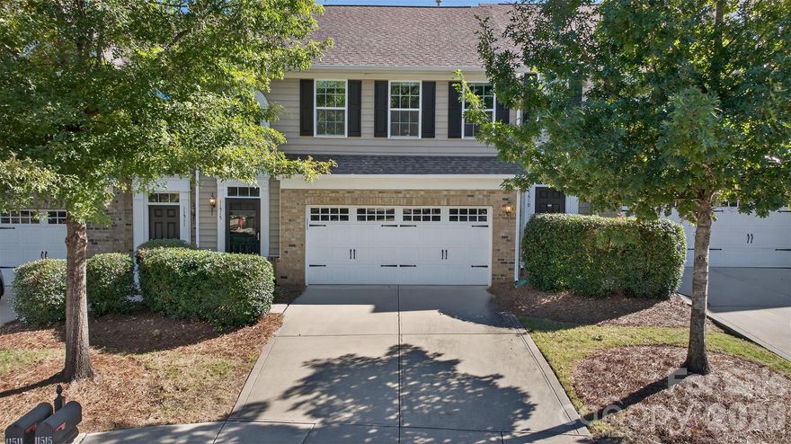 Tucked at the end of a cul-de-sac in Ballantyne’s McCarley community, this 3 bed, 2.5 bath townhome offers an open floor plan filled with natural light. The chef’s kitchen features granite countertops, a raised breakfast bar, stainless steel appliances, 42" cabinets and two pantries. LVP run throughout the main level with carpet upstairs. Fresh paint throughout the home. Upstairs the oversized primary suite has trey ceiling and large walk in closet. The primary bath has a tiled garden tub and separate shower, plus extended vanity that could be configured into double sinks. Large upstairs laundry room is convenient to all the bedrooms.  The fenced backyard is ready to enjoy with a pergola, custom paver patio with knee wall, and a gravel and stone path. McCarley has a small community green space to enjoy and street access into Bridgehampton if you'd like a more challenging walking route. Minutes from Blakeney, Stonecrest, Ballantyne Village, South Carolina and I-485. AK schools!