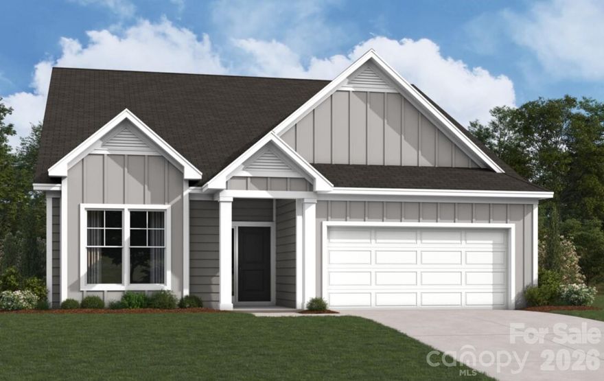 Welcome to The Meadow! Located in the new community of Bellamore, this home features some of the best features. Walking in from your covered porch, you are greeted with a warm and inviting foyer. Just off your foyer are two secondary bedrooms with a full shared bathroom centrally located between the bedrooms. The home opens up to a welcoming space featuring your family room, kitchen & breakfast area. The kitchen is fit for a chef featuring stainless steel appliances, a gas range, French door refrigerator, kitchen island with a sink and quartz counter tops. The family room is spacious and will allow for conversations to flow seemlessly. You'll notice throughout the main areas of the home is easily maintainable EVP flooring and the windows throughout the home have been finished with 2" faux wood blinds. Walking through the sliding glass door is a covered lanai, perfect for entertaining or enjoying a morning coffee. The laundry room is equipped with a full size washer and dryer to ensure laundry days go smoothly. Finishing this level is the Owner's suite. With natural lighting flooding the room and plenty of space to accomodate a king size bed and other furniture, you'll feel like royalty. The en-suite is fit for a spa, featuring a tiled shower, dual vanity and private toilet area. The walk-in closet is sure to be able to accommodate any size wadrobe. Upstairs youl will find a spacious bonus room, perfect for movie nights or a game room. A fourth bedroom and full bathroom finish the level and is perfect for guests or a home office. Welcome to your new home!