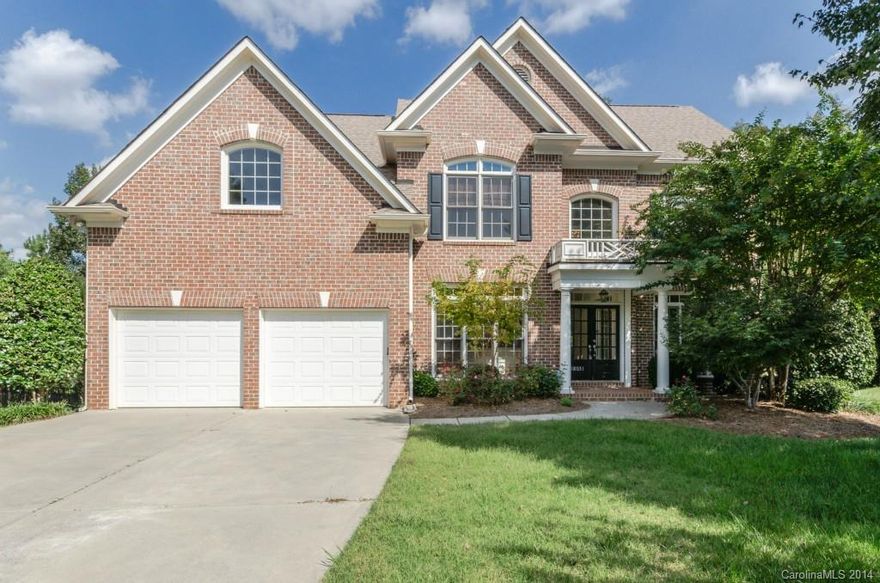 Full-brick home on quiet cul-de-sac with open floor plan. Welcoming two-story foyer, hardwoods throughout most of first floor, formals, dramatic 2-story great room. Spacious owner's suite with sitting and spa-inspired en-suite bathroom with jetted tub. Kitchen with center island and breakfast area. Guest room on main with adjoining full bath PLUS a "junior" suite on second floor. Huge finished third floor/bonus room has full bath. Large deck; wooded back yard. New roof 2014. Full irrigation.