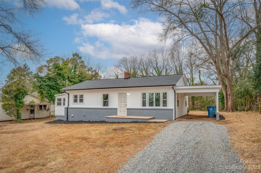 STEAL of a DEAL ALERT!!!  Located within town limits of Forest City, this cute ranch offers such a tremendous value, you won't believe it's priced under $200K.  There's a NEW architectural shingle roof, all NEW vinyl siding, a brand NEW electric heat pump, NEW windows, all NEW kitchen cabinets & countertop, plus NEW stainless range & microwave.  Fresh paint with wood-look vinyl plank flooring for a cohesive, on-trend appeal.  Added layer of gravel in driveway with backyard just seeded.  All public utilities including availability of natural gas & high speed internet w/convenient access to downtown restaurants, shops, and the POPS center.