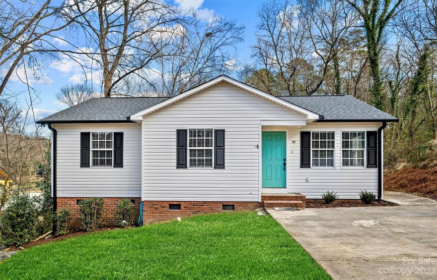 Welcome to this fully remodeled Home that's a short walking distance from Downtown Concord!  This 3 bedroom, 2 bathroom, open floorplan has almost everything brand new in this Home! New kitchen appliances, new granite countertops, new bathroom vanities with marble countertops, new tile all throughout the house, new paint, new electrical outlets and switches, new recessed lights in the living room and kitchen, new ceiling fans in the bedrooms, and much more!  Fully updated Bathrooms! BRAND NEW HVAC SYSTEM! Roof and vinyl siding is only 2 years old. Freshly done landscaping including the front yard seeded and strawed and new mulch and bushes in the front of the House. A screened back porch/deck overlooks the spacious, wooded backyard. New park and greenway trail just built beside the home allowing for walking, running, biking, and many other recreational activities.  Just a short walk to Downtown Concord that is undergoing a major facelift and becoming more of an entertainment district.