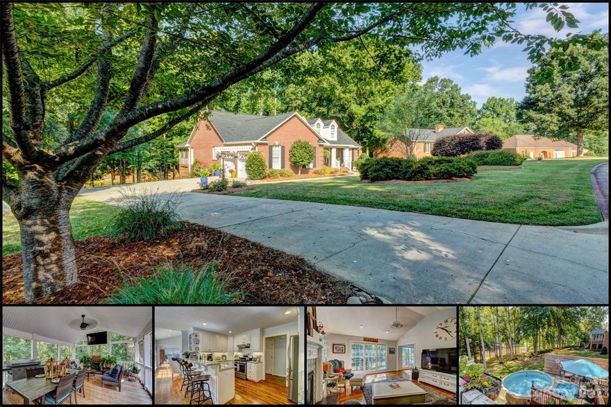 This beautiful brick home is in the desirable Club Estates at the Cherryville Country Club, situated on the large pond at hole #5. This property boasts a plethora of amenities inside and out. The primary suite includes a spacious private bathroom and walk-in closet. The house features a split bedroom floor plan.  The kitchen has a breakfast bar & nook, granite, SS appliances, and plenty of cabinets. The large great room overlooking the pond features a vaulted ceiling, hardwoods, and a decorative fireplace. The focal point of the outdoor space is the large screened-in back deck with a hot tub. The exquisite outdoor experience includes multi-tiered decks, a patio, a privacy wall, a tasteful above-ground pool, lovely landscaping, and a cleared area by the pond. Also included is a full basement with 10-foot ceilings and a finished full bathroom. The 2-car garage even has an EV charger. This lovely home has so many features you do not want to miss.