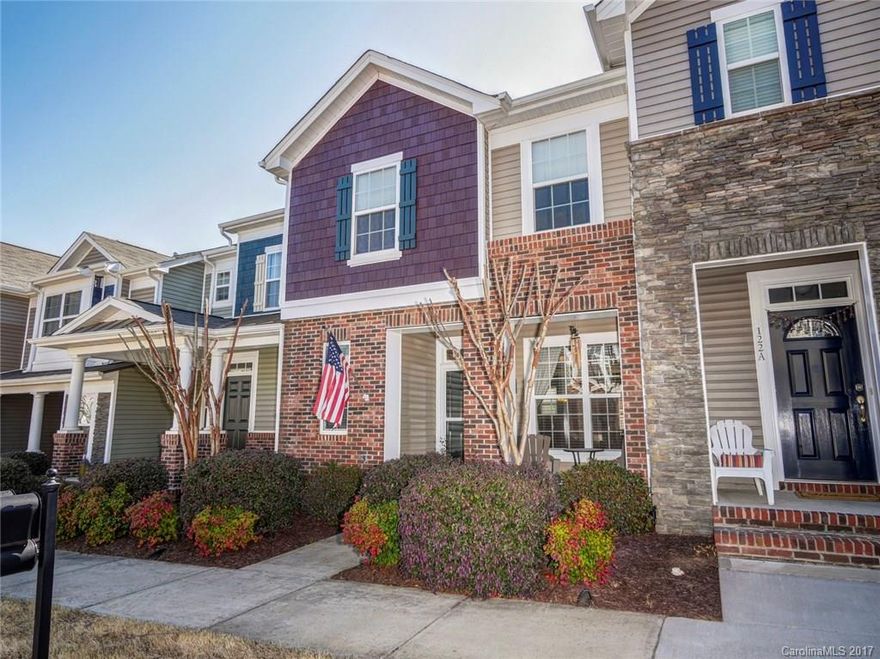 Great townhome in highly desired location of Mooresville!  Very convenient to I-77; Lowes Corporate; LKN Medical Center, restaurants, & shopping! Woods floors throughout most of spacious main level;  Nicely appointed kitchen has sink in island and very open to both dining room & great room.  Two master bedrooms on upper level with full baths.  Walk in closet; convenient 2nd floor laundry room.  Community pool, splash park, & sidewalks.  Low monthly HOA dues. 1 car garage.  More pictures coming!