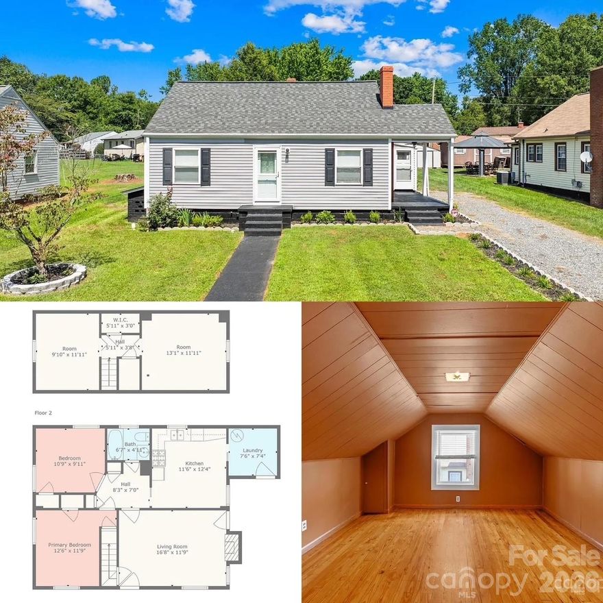 Welcome to this charming and well-loved home, perfect for first-time home buyers seeking a cozy yet versatile living space! The main level features two comfortable bedrooms with heated square footage. However, the true treasure of this home lies in the additional flex space upstairs. While the ceiling height of 6’10” just misses the 7-foot requirement to be counted as heated square footage, don't let that limit your imagination. The two extra rooms with hall closets offer limitless possibilities—whether you envision a home office, guest room, hobby area, or additional storage. This home exudes charm and has been well maintained. Conveniently located near schools, shopping, and restaurants, it provides easy access to all your essential needs. Don’t miss the chance to own a home that beautifully combines character with adaptability. Schedule your visit today and see how you can make this delightful space your own!