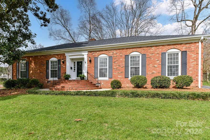 Beautifully updated brick ranch on a huge corner lot in Beverly Woods. This 3 bed, 2 bath home has been meticulously maintained and features an open floor plan. The living room allows for ample space to entertain, seamlessly flowing into the family room complete with brick gas fireplace. Updated kitchen includes white cabinets, quartz countertops and stainless-steel appliances. Off the kitchen is a butler’s pantry with convenient drop zone, dining room with vaulted ceilings, and dedicated laundry room. French doors from both the family and dining rooms lead to a fenced-in backyard and brick patio with wood-burning outdoor fireplace. Spacious primary ensuite includes his and hers closets and newly renovated bathroom with marble walk-in shower. Two additional generously-sized bedrooms share a newly renovated hallway bathroom with a double vanity. Dedicated office - or use as a dining area. Move in ready, includes HVAC/Furnace (2017), tankless hot water heater (2018), & roof (2020).