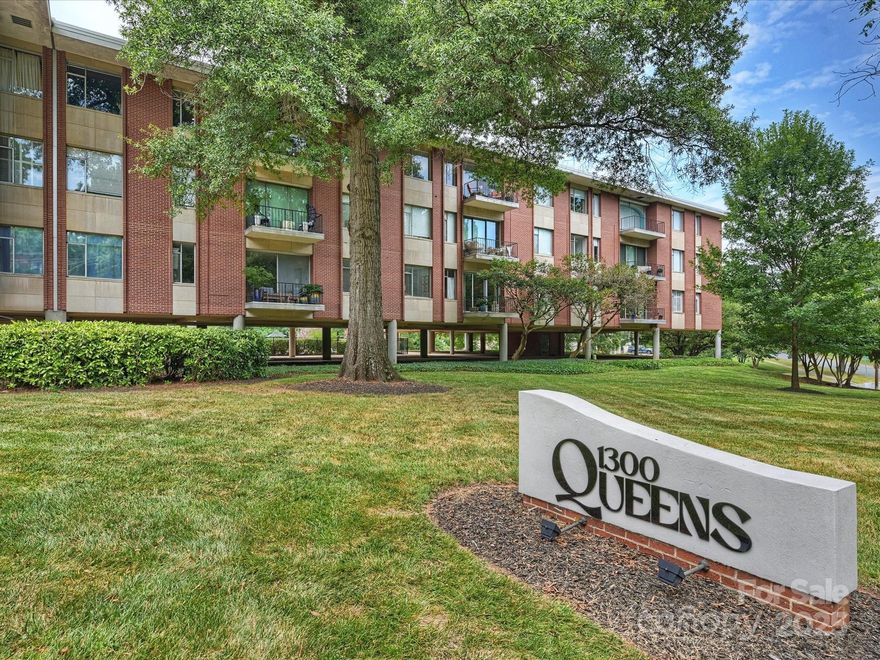 This stunning condo is back on the market, not because of any problems with the home or seller, but simply due to a change of plans! Step into this sophisticated, meticulously renovated top-tier unit. If you're looking to live near restaurants, shopping, Uptown, while enjoying a beautiful street in Myers Park with a pool and great parking, this is it! This isn't a quick fix-and-flip but a high-quality custom renovation featuring gorgeous custom cabinetry, European hardwoods, elegant marble bathrooms, and quartz, marble, and granite countertops. Designer light fixtures, Emtek hardware, and remote-controlled window shades enhance the luxury. The open kitchen includes a Thermador gas stove with a vented hood, a Thermador dishwasher, a KitchenAid refrigerator, an LG washer/dryer, pull-out drawers, under-cabinet lighting, and sleek black marble floors. Entertain effortlessly by sliding open the triple-panel doors for seamless indoor-outdoor living and serve drinks from the mirrored custom bar. Bedroom 3 is currently a stylish office with built-in bookcases and a glass wall/door but can easily function as a bedroom. This immaculate condo is move-in ready, with one assigned covered parking spot, ample guest parking, and access to an outdoor pool. The HOA fee covers ALL utilities (no utility bills!), trash, common area maintenance, exterior building upkeep, landscaping, pool, and parking.