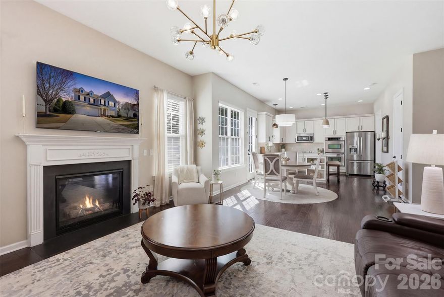 Move-in ready and beautifully maintained, this spacious 4-bedroom, 2.5-bath home offers 2,893 square feet of comfortable living space in a highly desirable neighborhood with fantastic amenities. All bedrooms are conveniently located upstairs, along with the laundry room, making daily routines easy and efficient.

The main level features a versatile flex room perfect for a home office, playroom, or additional living space. Upstairs, you'll find a large bonus room complete with surround sound—ideal for movie nights or entertaining.

The bright and airy kitchen opens to the main living areas, creating a welcoming space for gatherings. Neutral paint colors and hardwood/LVP flooring throughout most of the home provide a clean, modern feel.

Storage is abundant, including a spacious drop zone and multiple storage areas throughout the home.

Step outside to enjoy the flat, fenced, and private backyard featuring a large stamped concrete patio—perfect for relaxing or entertaining outdoors.

Additional features include a 2-car garage and thoughtful layout designed for both comfort and functionality.

Located in a sought-after community with great amenities, this home offers the perfect combination of space, convenience, and lifestyle.  The community is located close to 77 and easy drive to Charlotte Douglas Airport, with lots of restaurants, shops and parks nearby, as well as uptown Charlotte.  Doublecheck school zoning if important to you.