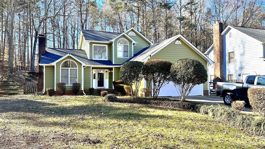 Wow! Home in desirable community priced almost $40,000 BELOW tax value! This home features nice size Master suite on main level and walk-in closet. Cathedral celings and gas log fireplace in family room/living room. Upgraded light fixtures in kitchen with eat-in bay, white cabinets and quartz countertops with plenty of cabinet space. Backyard features a screened in porch with large fenced-in back yard. This home is in a great location minutues from I-485. Price and home is great for first time homebuyers or investors!