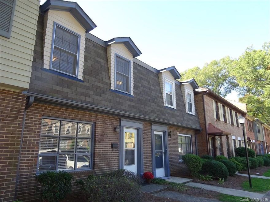 Great opportunity under $70,000 with great access to shopping, dining, etc.  Unit has past solid history of rental income.  Freshly painted, new flooring on main level.  Two good sized bedrooms.  Kitchen cabinets just refinished.  All appliances convey. Large, enclosed patio with separate storage room.   2 designated parking spaces in front of home. Quick close available. HOA includes water, sewer & cable.