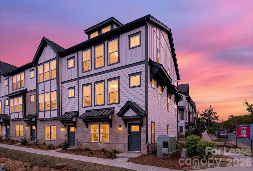 Welcome to the Taylor Morrison Vail floorplan at 504 Annie Lowery Way in Parkside Commons—an exceptional end-unit townhome offering modern design and elevated living across four spacious levels.

This light-filled home is enhanced by its end-unit positioning, featuring additional windows throughout and an open, airy feel. The entry level offers a versatile flex space—perfect for a home office, fitness area, or guest retreat—along with a spacious two-car garage.

The main living level is designed for both comfort and style, showcasing an open-concept layout with a gathering room, fireplace, and a beautifully appointed kitchen featuring a large center island that flows seamlessly into the dining area. Step outside to a private deck—ideal for relaxing or entertaining.

Upstairs, the third level includes three well-appointed bedrooms, including a spacious primary suite, along with a secondary bath and convenient laundry area.

The fourth-floor rooftop terrace provides a rare and desirable outdoor living space—perfect for entertaining or unwinding.

Parksdie Commons offers a community park, playground, and sidewalks. Easy access to shopping, dining, and major highways. Enjoy low-maintenance living in a prime location!

Conveniently located just over a mile from Downtown Davidson and Lake Norman.