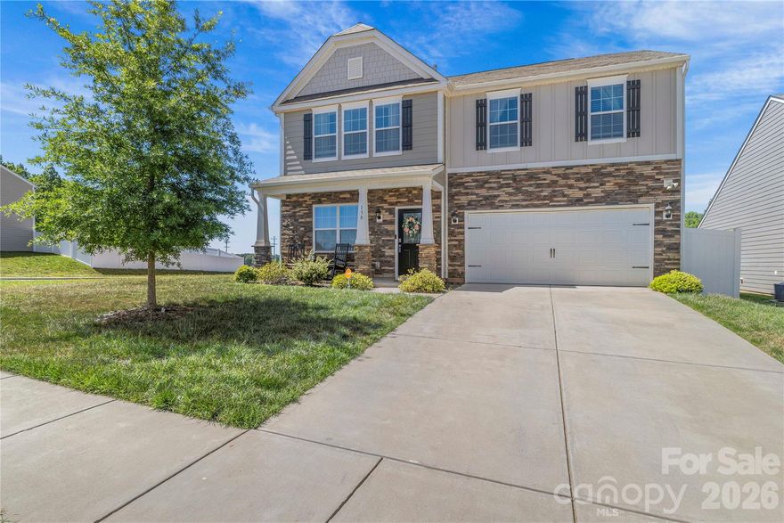 This Beautiful home is located in Atwater Landing. This beauty sits near Lake Norman. Great quiet community with easy access to water activities, walking trails, and community routes. This home has an open concept layout with about 9-ft ceilings, granite countertops, Large family room, flex room (office/living room) Upstairs loft area, spacious owner's suite with vaulted ceilings and oversized walk-in closet. This community includes a community pool, gym and clubhouse.