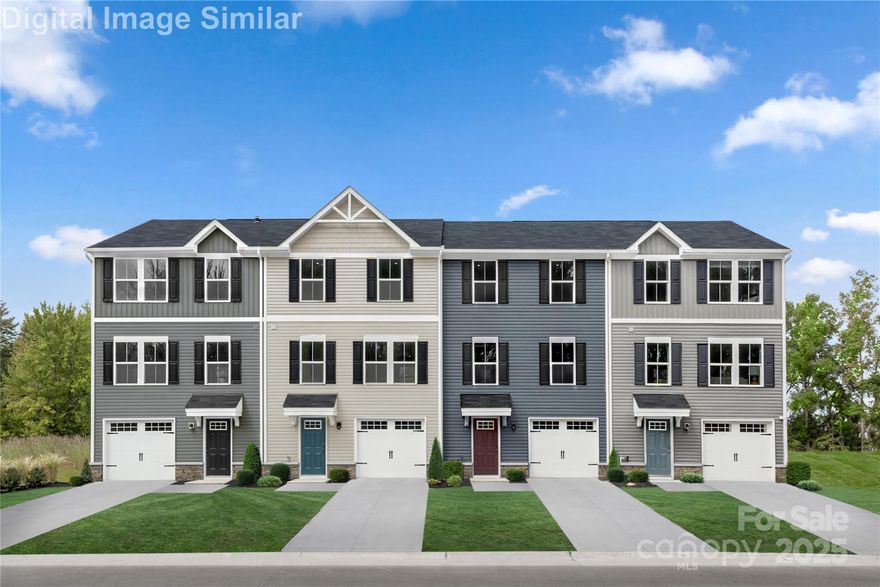 Home of the Month! Own a brand-new townhome located just minutes from I-85 and everything Kannapolis has to offer for the best price in the area. Exterior maintenance and modern finishes at an affordable price included. Enjoy 3 bedrooms, 2.5 bathrooms and 1 car garage. Conveniently located laundry room on the upper level includes your GE Washer/Dryer. Enjoy the perfect space to entertain--your main living area features an open concept with a kitchen and included GE appliances, granite countertop, 36" cabinets, a breakfast area and a family room. LED Light Package - Great Room - added.  Ceiling fans Rough-In with lights added. Plenty of storage space on the lower level! Lots of Your own 10x12 patio and privacy panels in the backyard. Kannapolis offers small town southern charm with plenty of attractions, dining, entertainment and everyday conveniences. To be built. Primary residence.