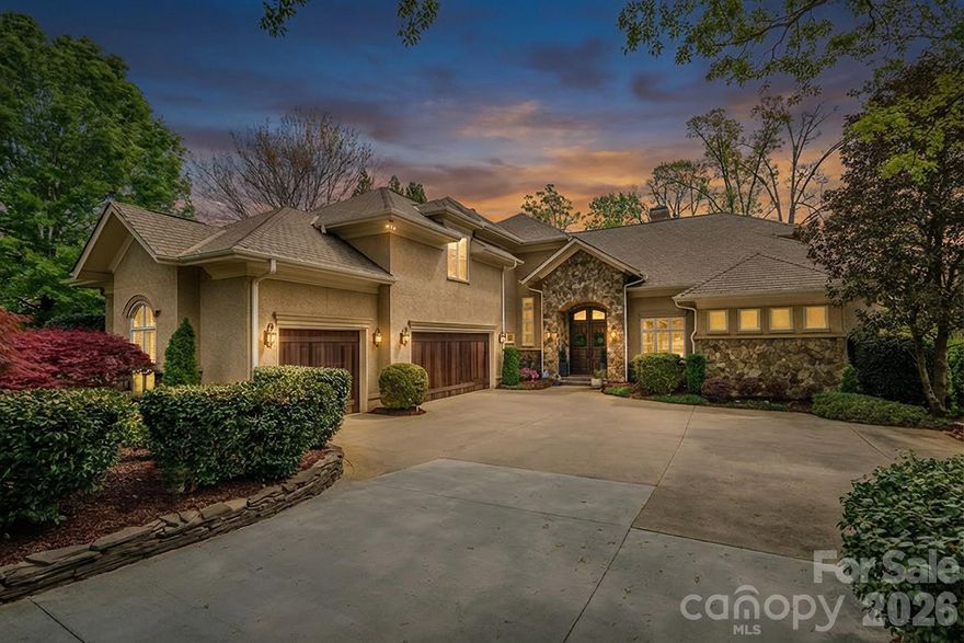 Homes like this don't hit the market often! Located in the highly sought-after Ballantyne Country Club, this property sits on a premier lot - located on a cul-de-sac, featuring a half acre of space, and overlooking the 13th fairway of a Rees Jones-designed golf course, it's an unbelievable location. Exterior features of the property include a 3-car side-load garage w/ stained wood doors, stone and stucco exterior, professional landscaping w/ multi-zone irrigation, covered veranda, and a fully-fenced rear yard. Approach the handmade mahogany double front doors, and step inside to a grand 2-story foyer with curved staircase with 36-light Swarovski Crystal Chandelier w/ electrical lift system. Interior features include hardwood floors throughout the main level, countless windows to let natural light pour in, high ceilings, motorized blinds in several locations, multi-zone built-in speakers, custom woodwork, solid 8' doors, coffered ceilings, and more! Formal dining room, sunken living room with fireplace, and a DREAM kitchen that was recently redone - quartzite counters, oversized center island w/inlet for seating, custom cabinets including display cabinets, pendant lighting, high end stainless steel appliances including 48" 6-burner gas range with double oven and custom hood vent w/ cover, Sub-Zero refrigerator, warming drawer, and walk-in pantry. Main floor master suite recently made to have matching hardwood floors, trey ceiling w/ cove lighting, plantation shutters, and gas fireplace with built-in cabinets/shelving, as well as a remodeled spa-like ensuite bathroom - dual vanities, leathered granite counter tops, herringbone tile walk-in shower w/ niches and benches, and a walk-in closet with custom shelving. Recently remodeled laundry on main floor with utility sink. Upper level has 3 more bedrooms. 2 bedrooms have a jack and jill bathroom with tub/shower insert between them. Bonus room upstairs with beverage fridge, sink, fireplace, and balcony. Huge walk-in attic complements an already abundant amount of storage. Whole-home inline, self-cleaning water filter system. And best of all - kick back at the end of the day and enjoy the heated saltwater PebbleTec pool/spa with waterfall feature and brick paver surround. Pool area also has access to a "Cabana" room - sink, dishwasher, water resistant flooring, powder room, and storage area for pool accessories. Plumbed gas grill area and plenty of space for seating make the yard perfect for entertaining! This house was designed by Christopher Phelps and built by Simonini Builders. HOA includes trail access, playground, basketball court, dog park, and 24-hour security. Membership to the Ballantyne Country Club is OPTIONAL, but grants access to golf, swim, tennis, fitness, and dining. And all this, with great proximity to schools, Uptown, and The Bowl at Ballantyne!