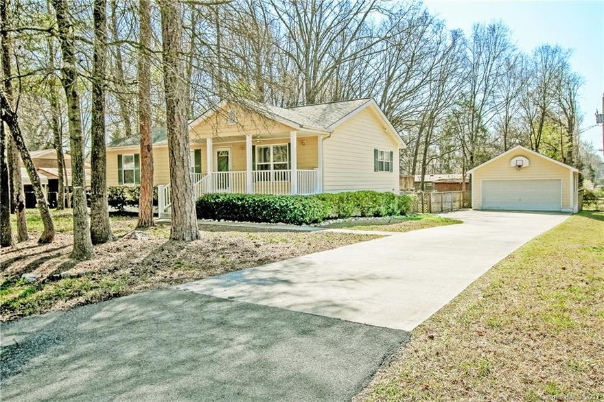 Adorable RANCH in desirable location off Mount Gallant Road near Ebenezer Park. Charming covered front porch. Open floor plan flows from Kitchen to the Family Room. Master Suite with private spacious master bath. Large deck and fenced back yard great for entertaining. Detached 2 car garage with room for extra storage. Cute as a button! This home is a must-see! Minutes from Swimming, Boating, Camping and Fishing along the shores of Lake Wylie.