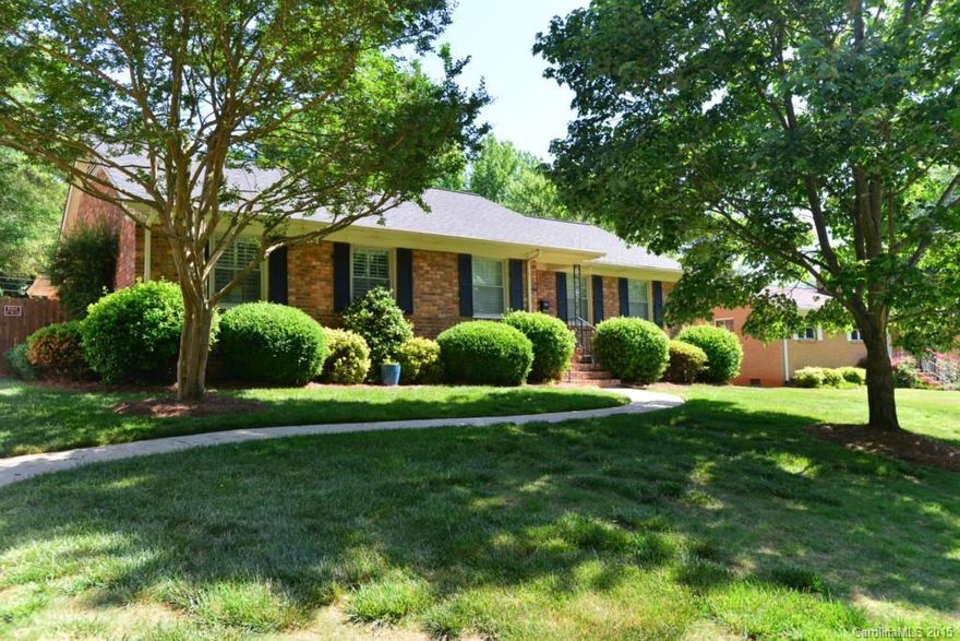 ENTERTAINER'S PARADISE!  Updated mid-century ranch offers summers at the poolside and winters in the hot tub. Private, spacious b-yard w 2 sheds,composite TREX deck, underground drainage,buried power lines,newer roof , windows,sliding glass doors,HVAC,Plantation shutters, sealed crawlspace,Renovated bathrooms/ kitchen.Superb location: 5 min to South Park; 5 min to I-77; 10 min to the Airport/downtown; enjoy Montford’s resurgent nightlife or stay home by the fire. Don't delay. This is a must see!