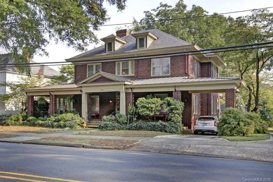 Grand Historic full brick home with slate and standing seam metal roof, copper gutters. House is in excellent condition with hardwood floors and tile throughout the home. Incredible feature is the beautiful art nouveau artwork over the LR mantle.  Beautiful sunrooms adjoin the living room, master bedroom, upstairs bedroom, and butler's pantry.  The kitchen, master bath and upstairs master have been updated. Huge attic fan cools home. Basement workshop, rec room refrigated storage room Remarkable