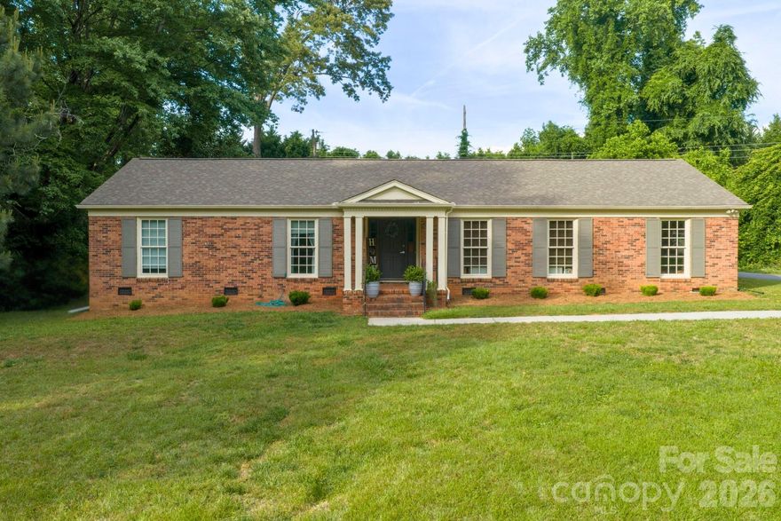 Well-maintained full brick ranch offering privacy in a quiet, established neighborhood! This nicely updated home features easy one-level living with an open kitchen flowing seamlessly into the spacious family room—ideal for everyday living and entertaining. Three comfortable bedrooms and a functional, move-in ready layout make this home a standout. Enjoy a huge, fully fenced backyard that provides exceptional privacy—perfect for pets, play, or relaxing outdoors. Ideally located close to shopping, dining, and with convenient access to I-77 for an easy commute. A rare blend of comfort, privacy, and location!