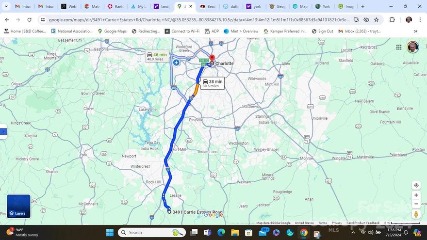 Remarkable opportunity for new development or investment of continuous 129 acres. Land is not in any flood plains and level with Winter Road running through the middle of property. Located 3 miles from I-77 exit 73 and off state road 901 which runs directly into Rock Hill, SC. Water and sewer is located 3 miles away on Neelys Creek Road at Village Green Subdivision. Located 30 miles and 38 minutes away from Charlotte via I-77. Current zoning is RUD which is rural development and 1 acre lots by right. Located in York County, SC. 1431 feet of road frontage along Neelys Creek Road. 3,094 feet of road frontage along East side of Winter Road. 3,170 feet of road frontage along West side of Winter Road. Seeing this property in person will enable a vision for investment or to develop.