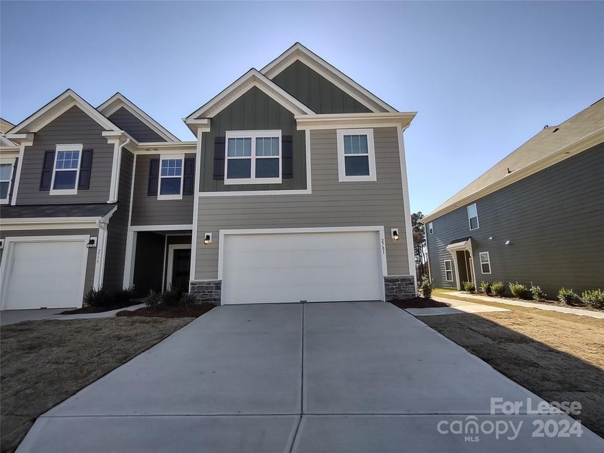 Beautiful New Build Townhome located in the Piper Landing Community in Concord!
This pristine 3 bedroom, 2.5 bath end unit townhome features: neutral colors throughout, kitchen has stainless steel appliances, a pantry, granite countertops, ample storage and an island, upper level has a loft, open floorplan, owner's suite has a tray ceiling, walk in closet and dual sinks in the bathroom, this townhome is a must see! No pets. Washer and Dryer included. Community has a pool. Security deposit will be determined via outcome of background screening. This is a Zero Security Deposit property for qualified renters. Please ask us about this option when being approved for this property. We will be happy to send you details about this program.