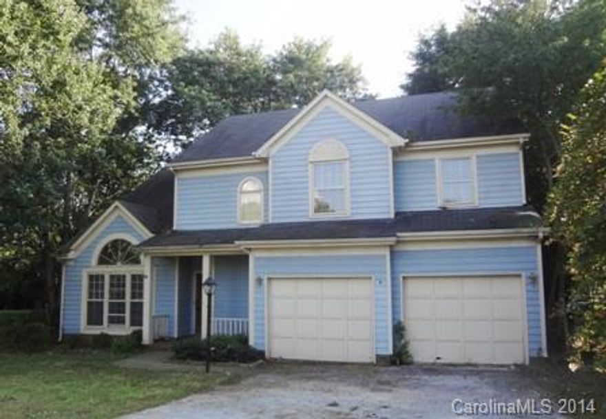 Large, level, wooded lot with many large trees and shrubs. The rooms are large with high ceilings in the living room.  Interior and exterior are in need of repairs but property is priced almost $40,000 lower than tax value. Selling "as is". Seller makes no warranties or guarantees as to condition.  The location in the popular area of Steele Creek is close to the 485 Charlotte bypass, Rivergate Shopping Center and other restaurants and businesses.