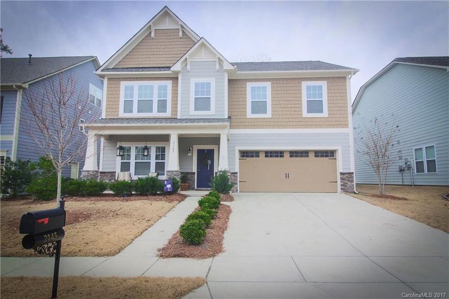 GORGEOUS! Home with all the bells & whistles! Move In Ready NOW! Open island kitchen w/granite counter tops, stainless appliances and a butler’s pantry. Open floor plan with hardwoods on main floor. 4 bedrooms w/large bonus room and study/office off entry! Backyard is fenced in for your pets to enjoy playing outside. Located in the Lake Ridge community of Tega Cay, SC. Amenities include: clubhouse, fitness, pool, sports courts, playground and walking trails.  Fort Mill school district.