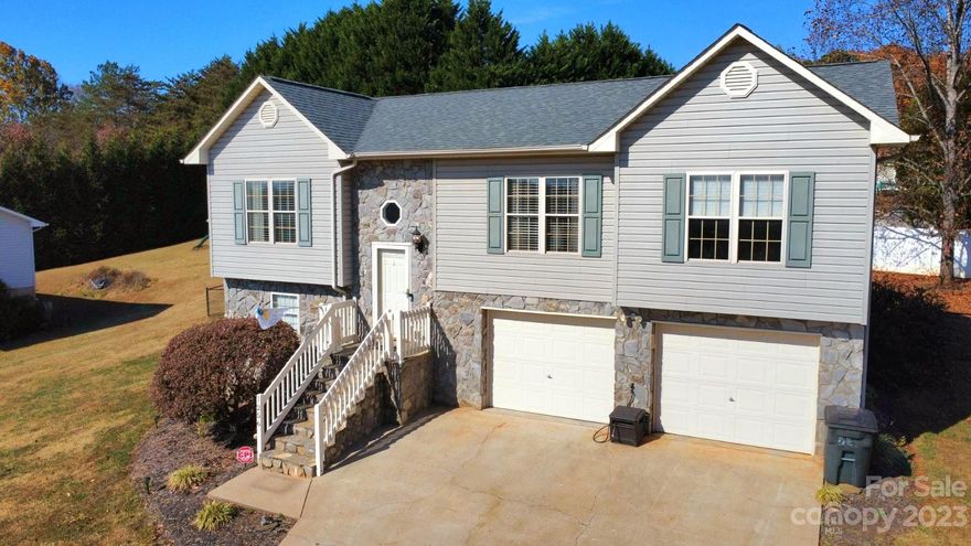 Beautiful home in a great neighborhood, close to schools, shopping, and more! Centrally located close to Morganton, Hickory, and Lenior!! Close to Castle Bridge w/water access, parks, as well as Tri-County Speedway. This beauty offers updated flooring with lots of living space. 3 bedrooms, 2 full bathrooms, and updated kitchen and appliances, as well as laundry all on the same level. Downstairs you will find a bonus room as well as added storage under the stairs. The 2-car garage is of great size and fits 2 cars and still lots of room for added storage. Access the large back deck which seller says was added in 2019 and pool through the main level. Roof in 2020! The back yard is a good size and also has chain link fence which was added about 2 years ago and privacy fence as well as large shed w/ power. The pool was not opened this year (worked great last year). Mounted TV's and kitchen appliances will stay. Very well taken care of, only one owner! Seller will provide home warranty!