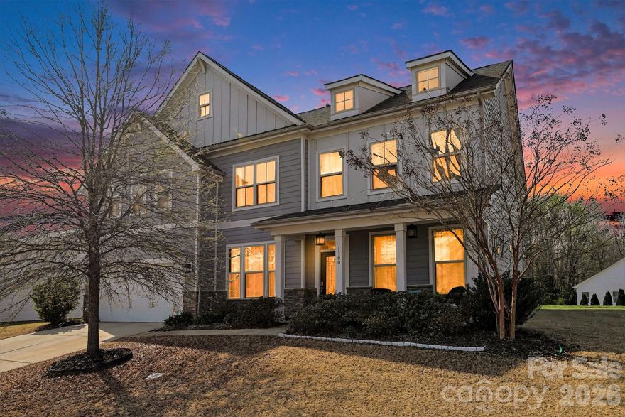 Beautiful Hawthorn plan situated on a desirable corner lot with a spacious, open layout and high ceilings. Large kitchen features granite countertops, stainless steel appliances, oversized island, gas cooktop, and split cooking with wall oven and range. First-floor office with attached full bath can serve as a 5th bedroom, in-law suite, gym, or flex space. Owner’s suite includes tray ceiling, dual vanities, separate tub and tiled shower, and large walk-in closet. Upstairs loft and bonus/game room provide additional living space. Covered patio, cabineted laundry room, and high-grade finishes throughout. Ideally located next to the community pool and mailbox, with easy walking access to neighborhood amenities.