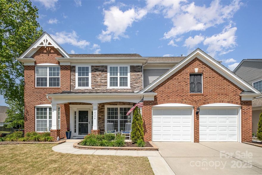 Beautiful home in the sought-after Belair neighborhood of Indian Land! Main level features hardwood floors, vaulted ceilings, upgraded moldings, and a flexible front room with French doors—perfect for an office or playroom. The open kitchen boasts granite countertops, stainless steel appliances, a gas range, and a center island. Spacious bedrooms upstairs, with dual sinks in both full baths. Brand new carpet just installed upstairs! Enjoy outdoor living on the covered front porch or back patio overlooking the fenced backyard on a corner lot. Just minutes to Ballantyne and I-485, with easy access to shopping and dining. Neighborhood amenities include a pool, clubhouse, and playground. This one won’t last long—schedule your showing today!