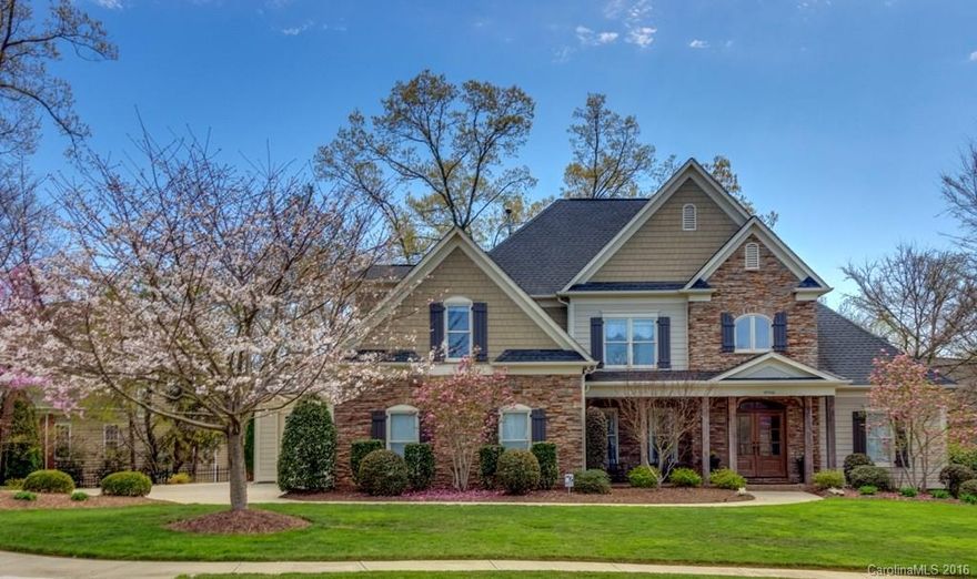 On Sale - Custom Builder's Home-Upgrades Galore!  Extensive Heavy Trim, Hdwds, Granite & Tile; Coffered, Trey & Vaulted Ceilings; Sound in 5 Rms & Screen Porch. Gourmet Kitchen w/ Bosch Apps-Gas Cooktop, 42" Cabs w/ Slide-out Shelves & Cab Lighting.  Main Fl Owners' Retreat w/ Tall Vanities, Oversized Shower & Tub, Custom Closet. Main Fl Guest Bdrm, Full Bath. Queen Suite, Bonus Rm w/ Wet Bar, Office. Finished Garages, 1 oversized for boat, Fenced Yd. Pool/Tennis Comm in Sought-After Harrisburg.