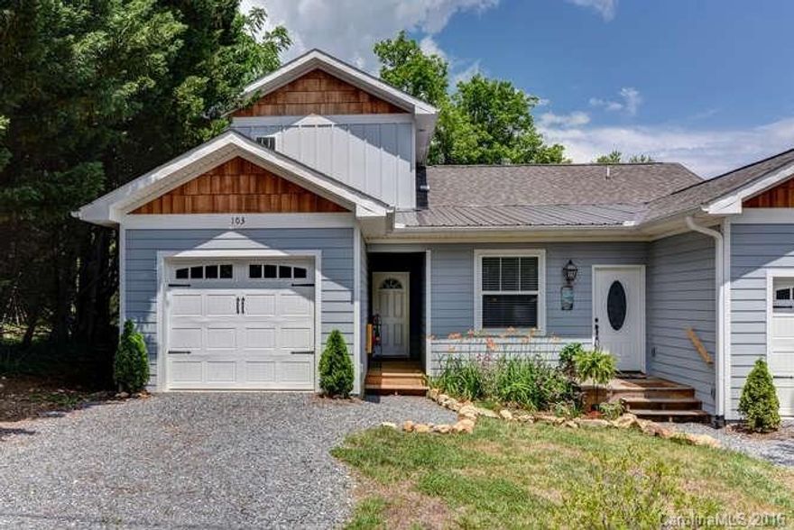 LOCATION & NEW construction. Choose the 2 Story or 1 Story. Professionally appointed features include granite in kitchen & baths, stainless steel appliances, wood floors, air and heat, wash/dry hook-ups. Outside decks overlook mountain views. You can park your vehicle right in your private garage. Steps to DOWNTOWN Black Mountain. Private garage. Lock, leave and low maintenance living at its best! HOA fee includes INSURANCE on building and ALL outside maintenance. Agent related to Seller.