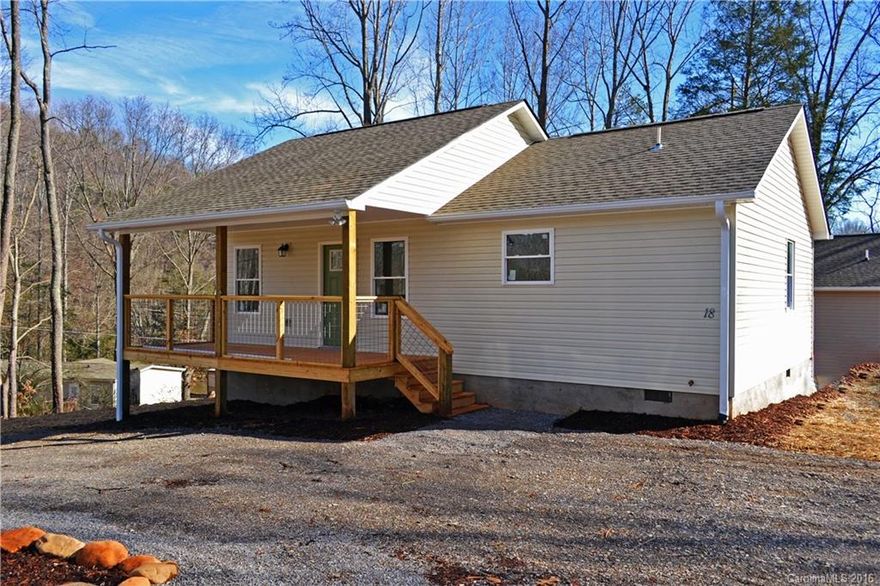 New & Affordable home situated in Clyde.  Home offers, 2BR/2BA, light-filled interiors, spacious greatroom, dining area, beautiful wood floors, kitchen with stainless steel appliances, large master suite & low maintenance yard. Brief commute to Asheville and Waynesville.