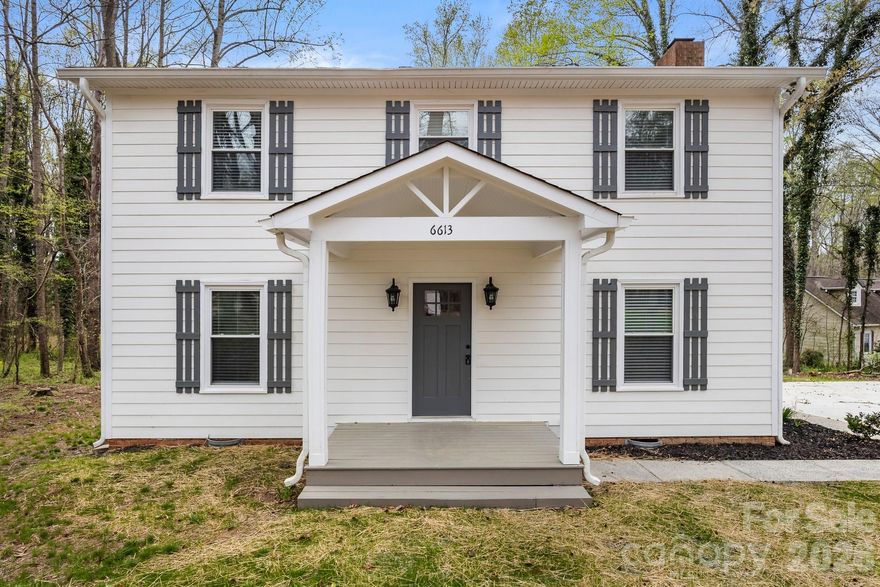Beautifully renovated two-story home on a spacious, wooded lot offering privacy and charm. This move-in-ready property features a welcoming covered front awning, LVP Flooring throughout, and stunning foyer entry! The extra room downstairs makes the perfect space for an office w/full bath featuring single vanity and custom tile shower! This leads right into the spacious Laundry room! Entertain guests around the fireplace in the Great Room while still being connected from the Dining Area thanks to the great sight lines these spaces have! STUNNIING, bright open kitchen with white shaker cabinets, granite countertops, stylish custom tile backsplash, and stainless steel microwave, dishwasher, and range is ideal for any cook! UP: All bedrooms are upstairs. The 2 guest rooms are great sizes and share a full bath w/single vanity and tub/shower combo. The Primary Suite is an oasis featuring an updated bathroom w/dual granite vanity, and custom tile shower. A perfect blend of classic character and contemporary finishes — don’t miss this turnkey opportunity!