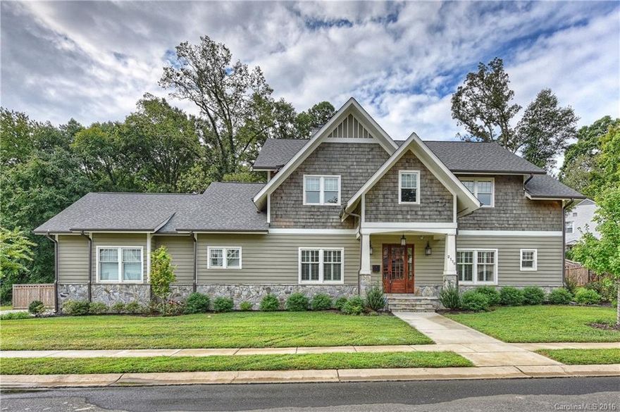 Beautiful, move-in ready in Myers Park!  5 bedrooms, 4 1/2 baths, Master on the main. Fabulous bonus room and office. This home is immaculate. Gourmet kitchen with quartz countertops, large island, Thermador gas cooktop and double ovens, microwave drawer. Open to a lovely Living area and breakfast room. Covered patio and outdoor kitchen are great for entertaining. Quiet location in Myers Park..walk to Freedom Park and Greenway.  Built by Kelly McCardle in 2013...no detail has been overlooked!